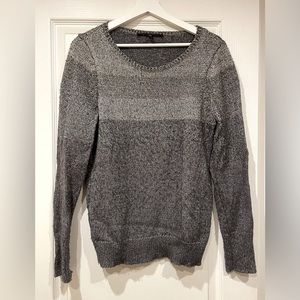 White House Black Market Gray Strapped Sweater
